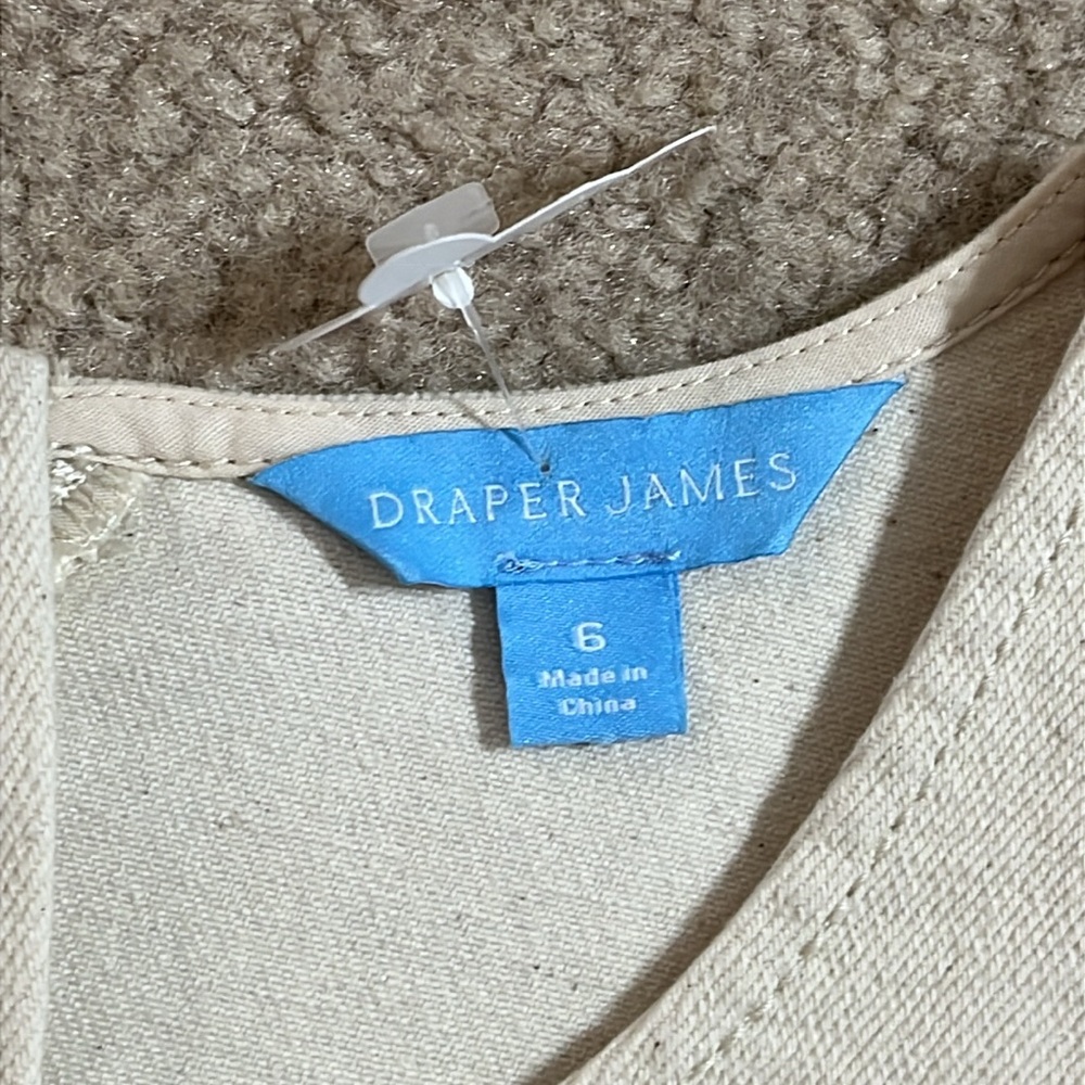 ⬇️PRICE DROP New Draper James Cream Denim Short Sleeve Circle Mini Dress, size 6 - Picture 5 of 13